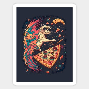 Space Pizza Cat Sticker